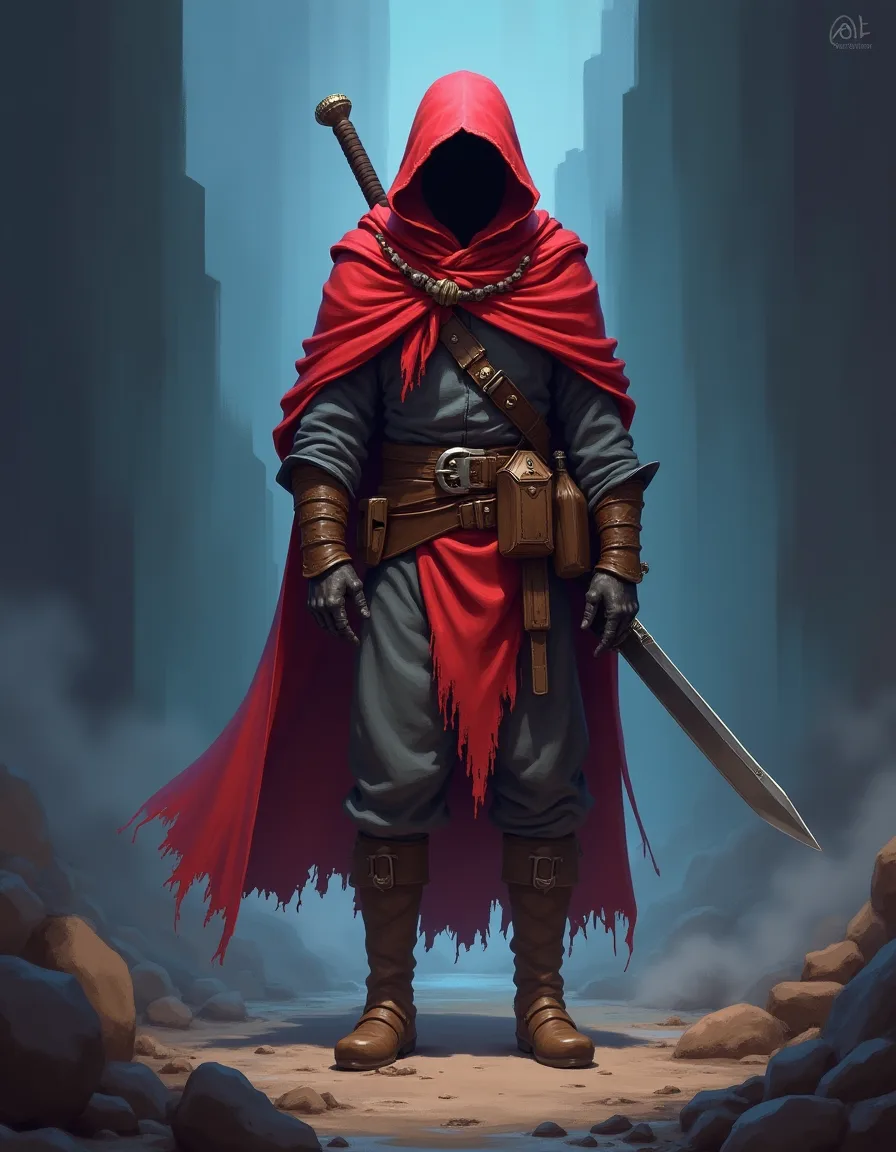 The illustration on Wandering Mercenary, a common unit in Arcana