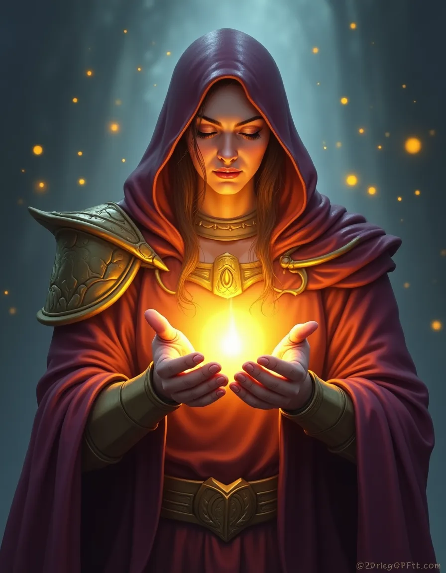 The illustration on Minor Healing, a common spell in Arcana