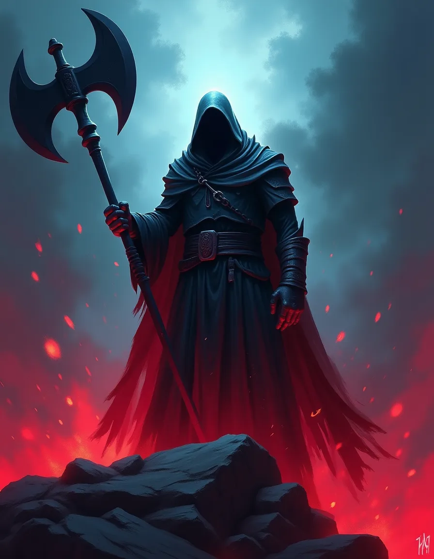 The illustration on Execution, a rare spell in Arcana