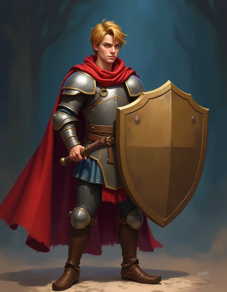 The illustration on Bannerless Squire, a common unit in Arcana