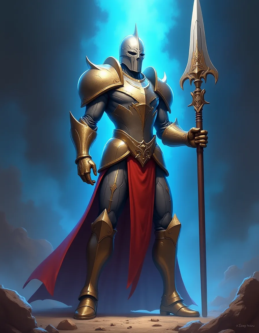 The illustration on Mirror Sentinel, a uncommon unit in Arcana