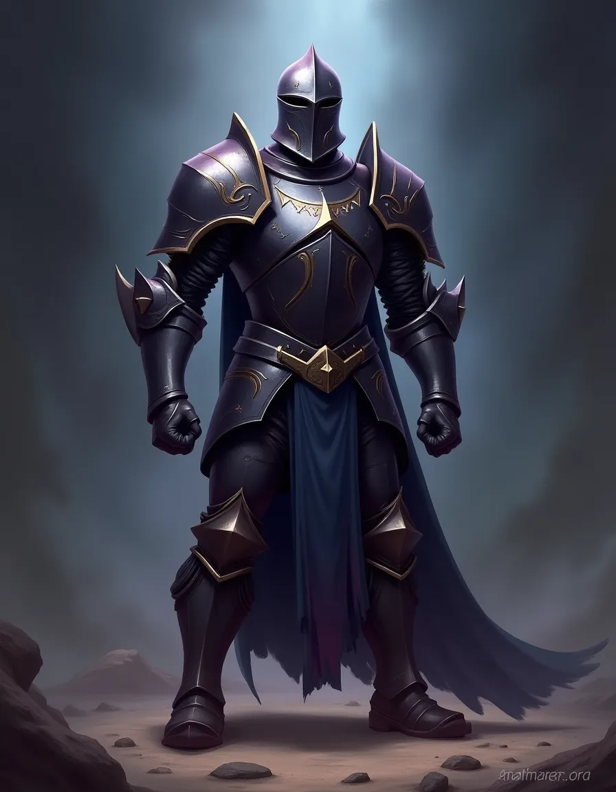 The illustration on Hollow Champion, a uncommon unit in Arcana