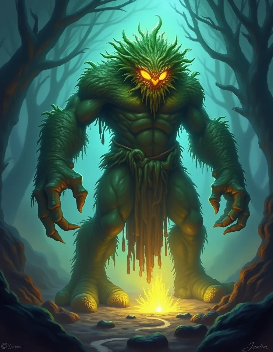 The illustration on Elder Treant, a epic unit in Arcana