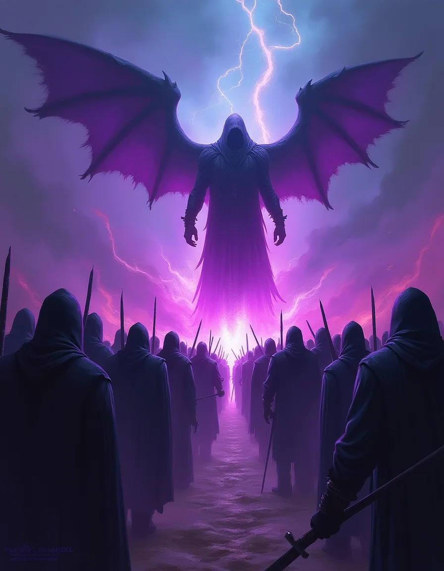 The illustration on Twilight Requiem, a epic spell in Arcana