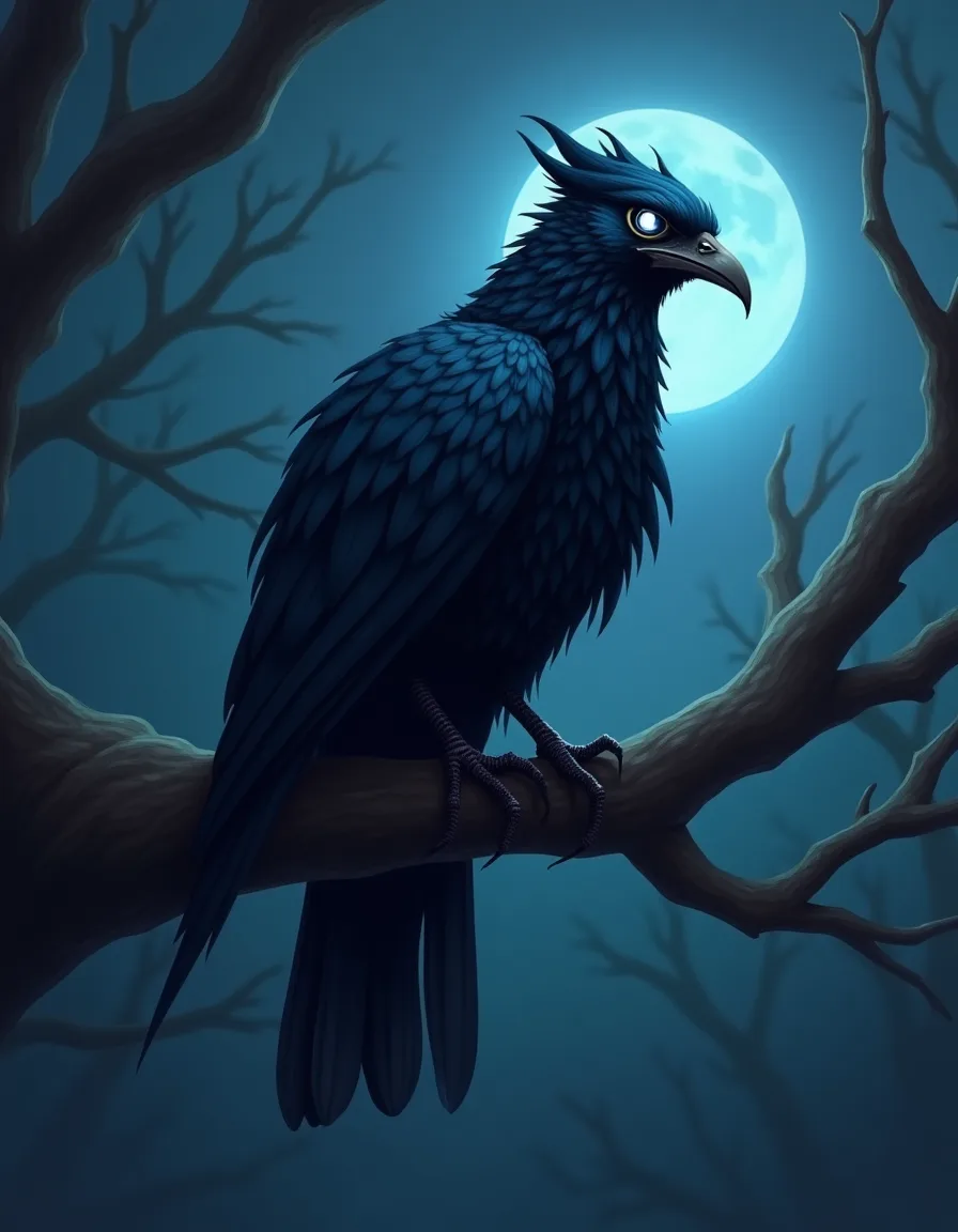 The illustration on Nightjar, a common unit in Arcana