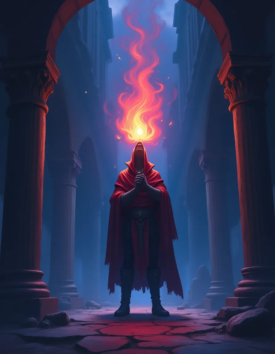 The illustration on Tallow Wisp, a common unit in Arcana