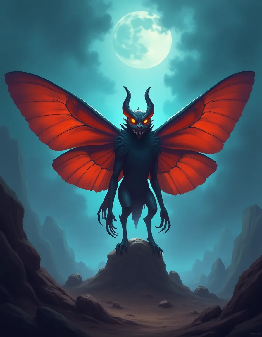 The illustration on Grave Moth, a common unit in Arcana