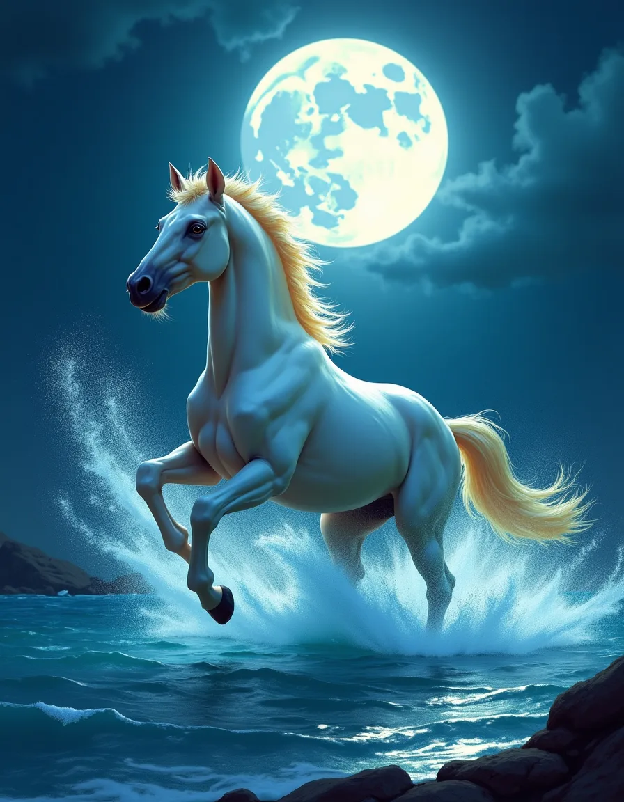 The illustration on Pale Courser, a common unit in Arcana
