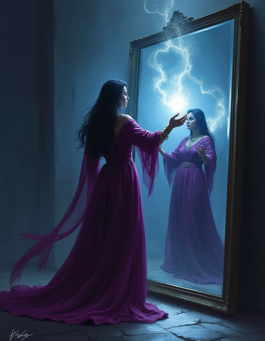 The illustration on Mirrorlit Adept, a common unit in Arcana
