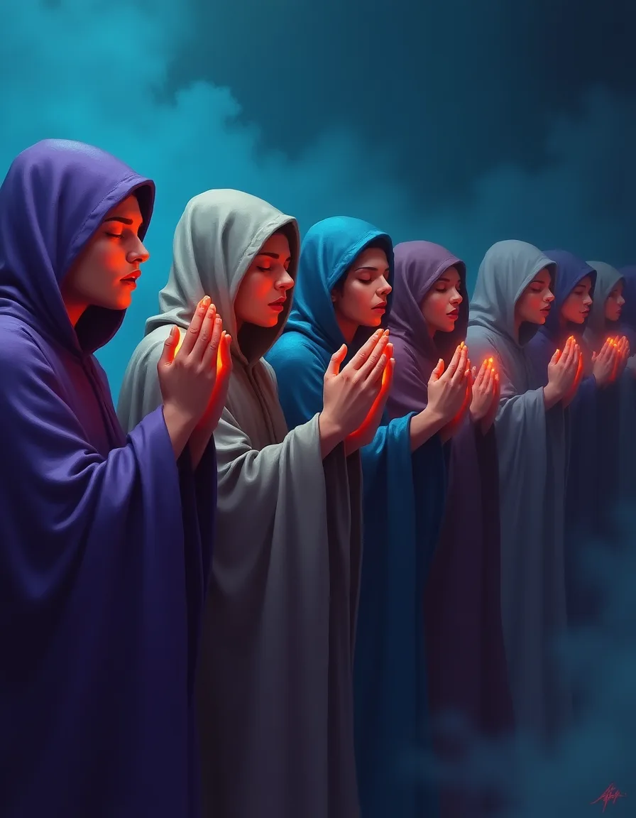 The illustration on Chorus of Sleepers, a common unit in Arcana
