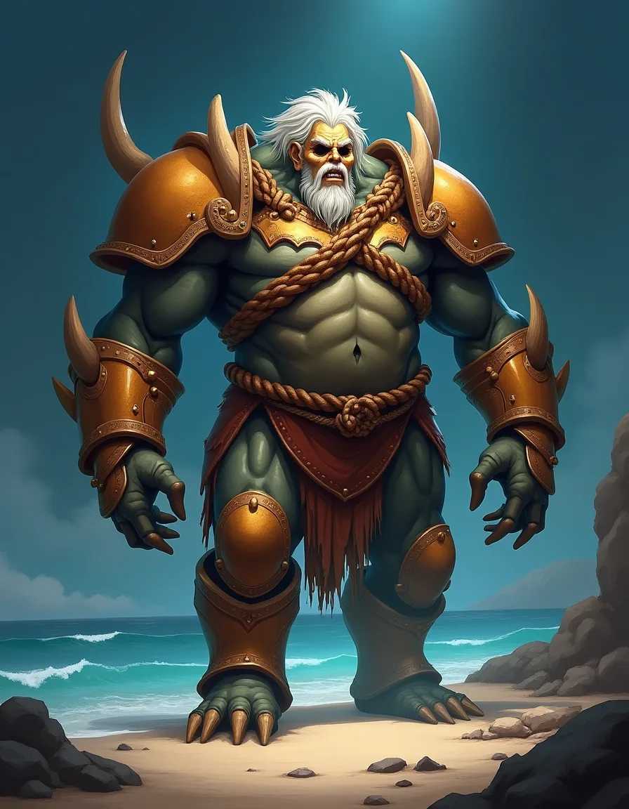 The illustration on Whalebone Colossus, a common unit in Arcana