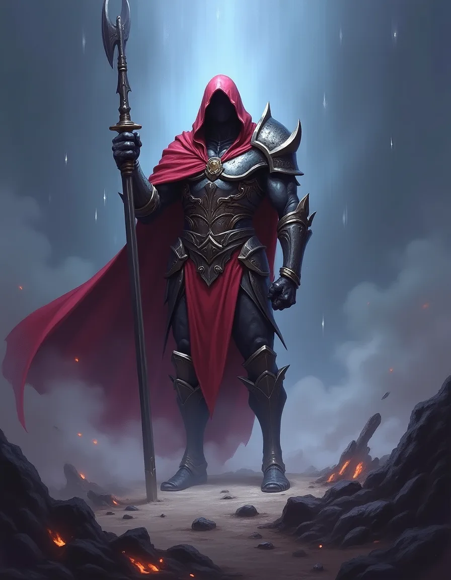 The illustration on Falling Ash, a common spell in Arcana