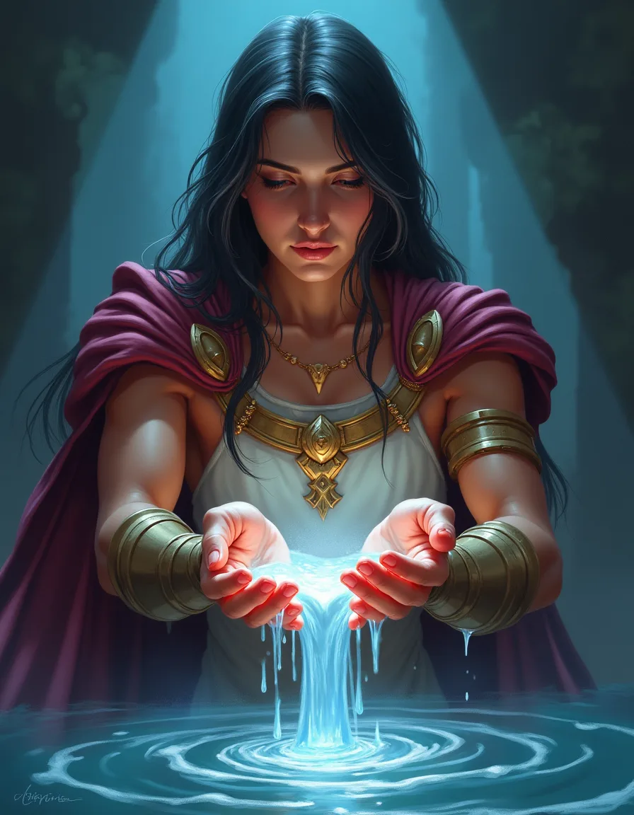 The illustration on Ebbing Light, a common spell in Arcana