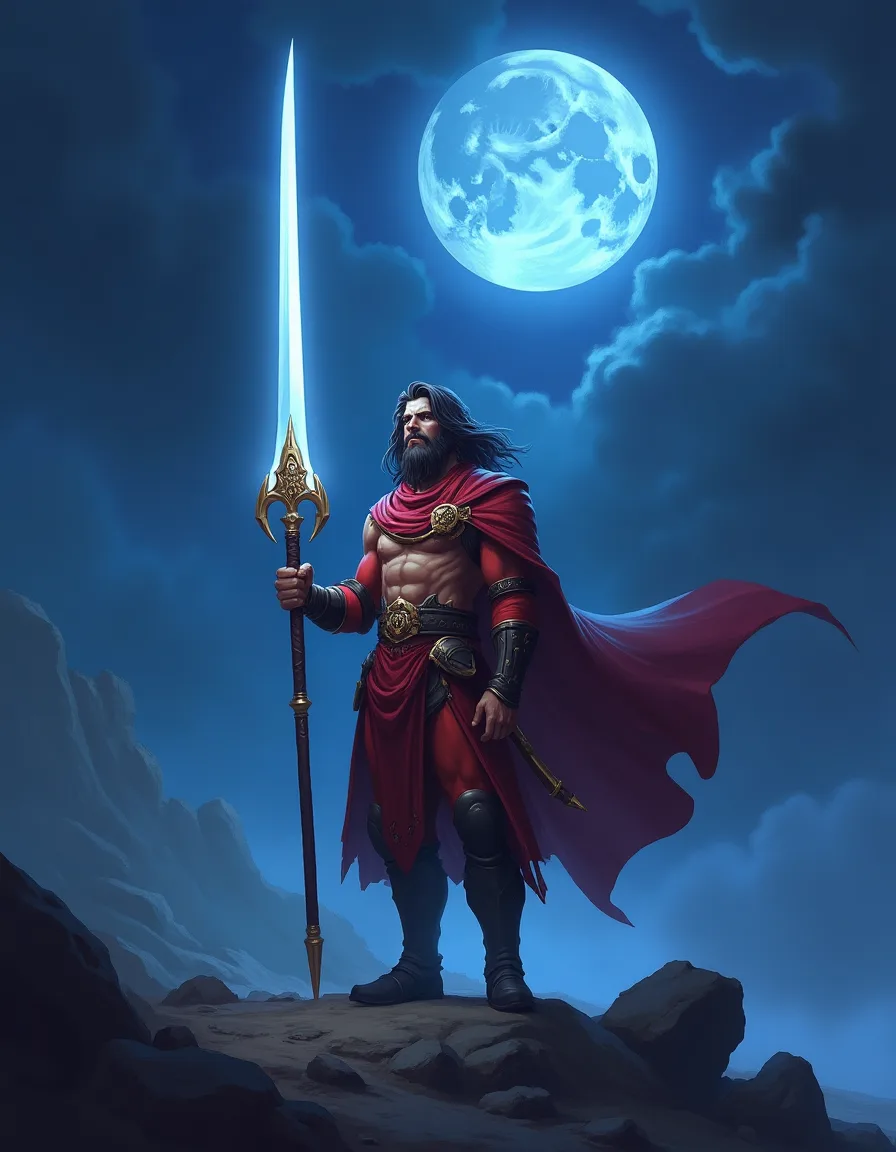 The illustration on Silver Lance, a common spell in Arcana