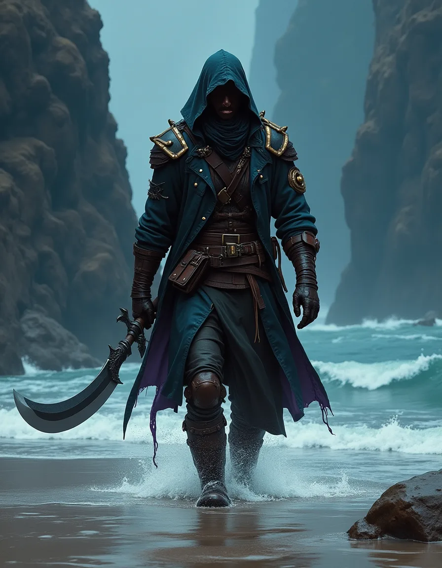 The illustration on Neap Tide Raider, a uncommon unit in Arcana
