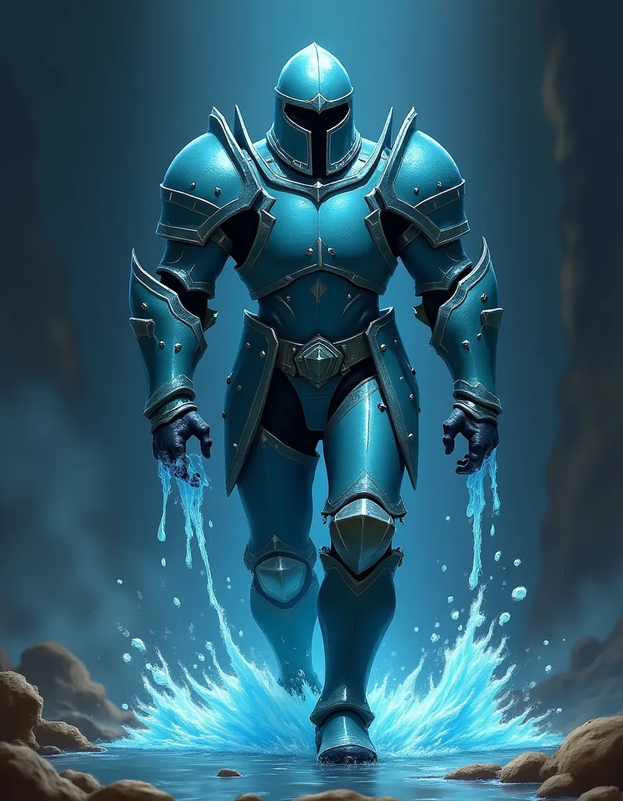 The illustration on Hollow Tide Revenant, a uncommon unit in Arcana
