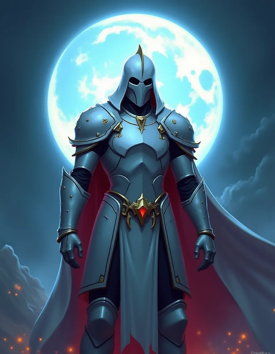 The illustration on Selene's Chosen, a epic unit in Arcana