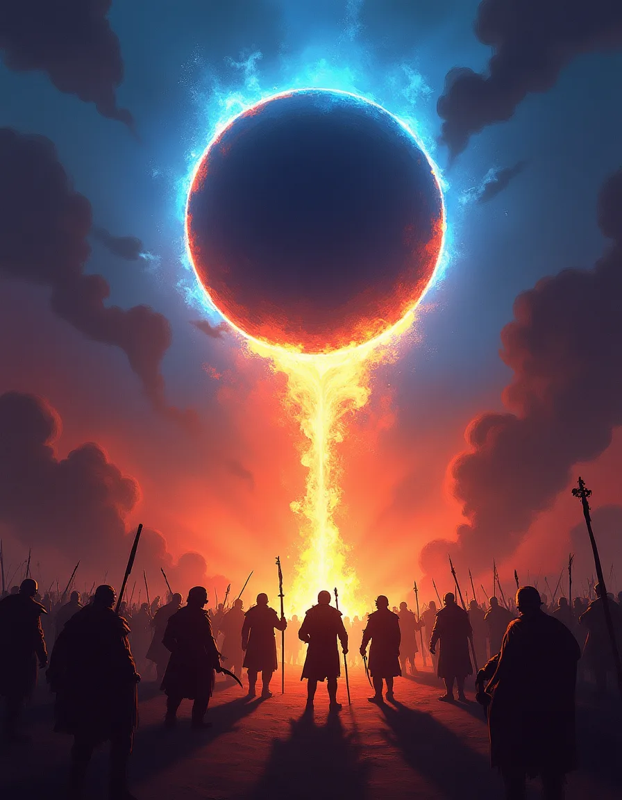 The illustration on Total Eclipse, a epic spell in Arcana