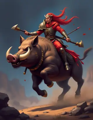 Boar Rider — card art