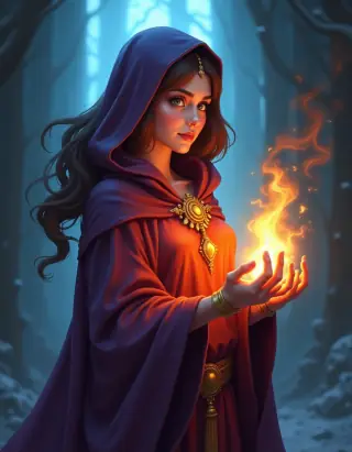 Young Priestess — card art